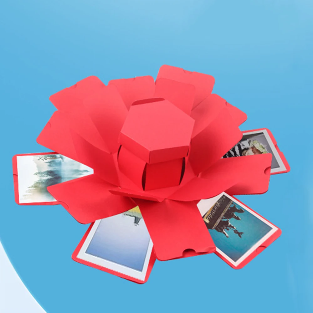 Прекрасный сюрприз взрыв коробка для пар любовь память Diy Фотоальбом юбилей день