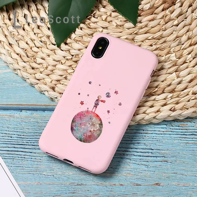 

Little Prince cute love Phone Case Candy Color for iPhone 11 12 mini pro XS MAX 8 7 6 6S Plus X 5S SE 2020 XR