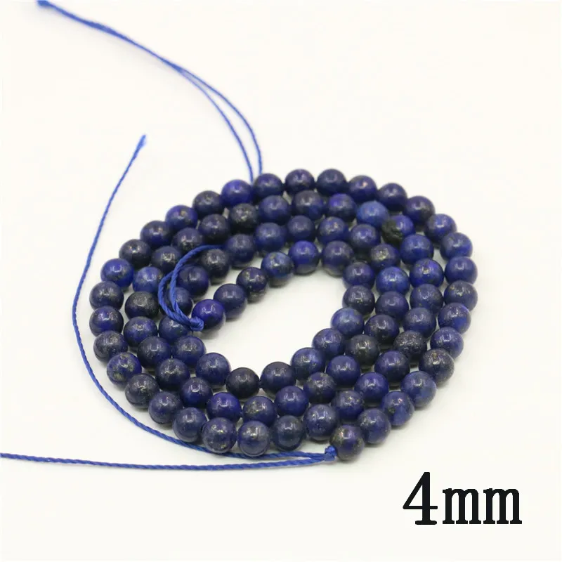 Красивые бусины из натурального камня с лазуритом круглые для самостоятельного
