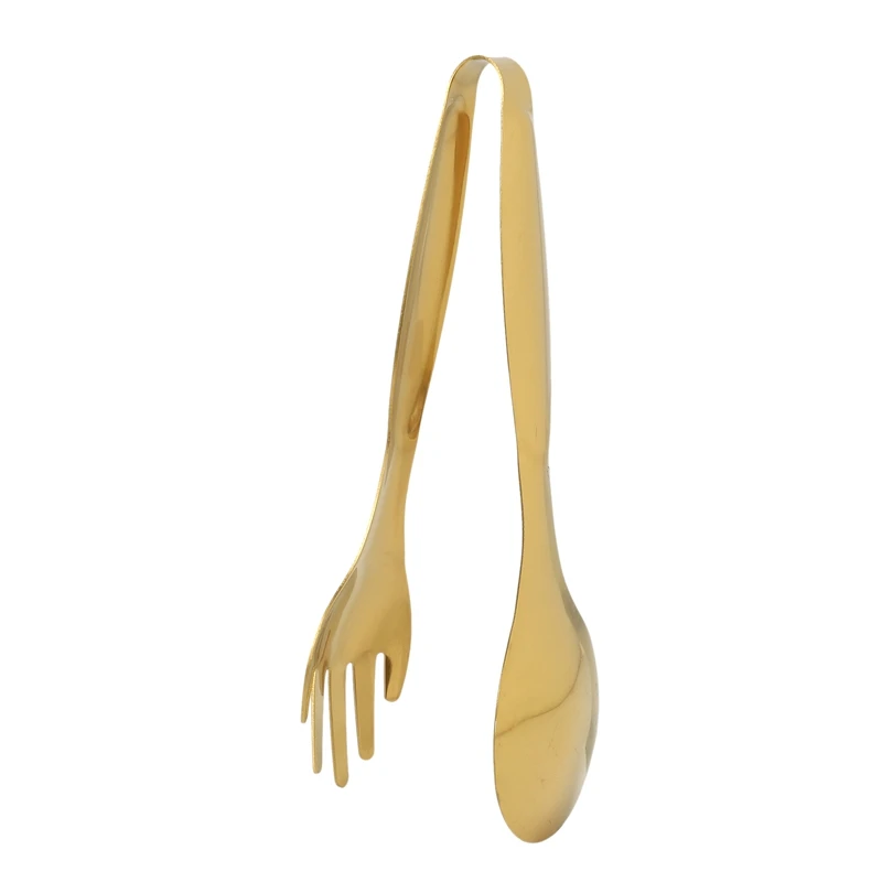 Stainless Steel Food Tongs Gold Kitchen Utensils Buffet Cooking Tools BBQ Clips Bread Steak Tong | Дом и сад