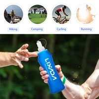 lixada 500ml outdoor water drinking bottle soft folding flask bpa free for running hiking cycling 1pcs2pcs