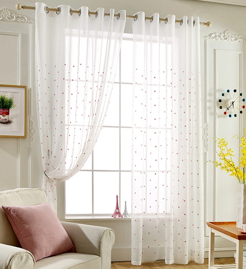 Кленовые листья вышитые оконные марлевые пряжи индивидуальные помятые тюлевые