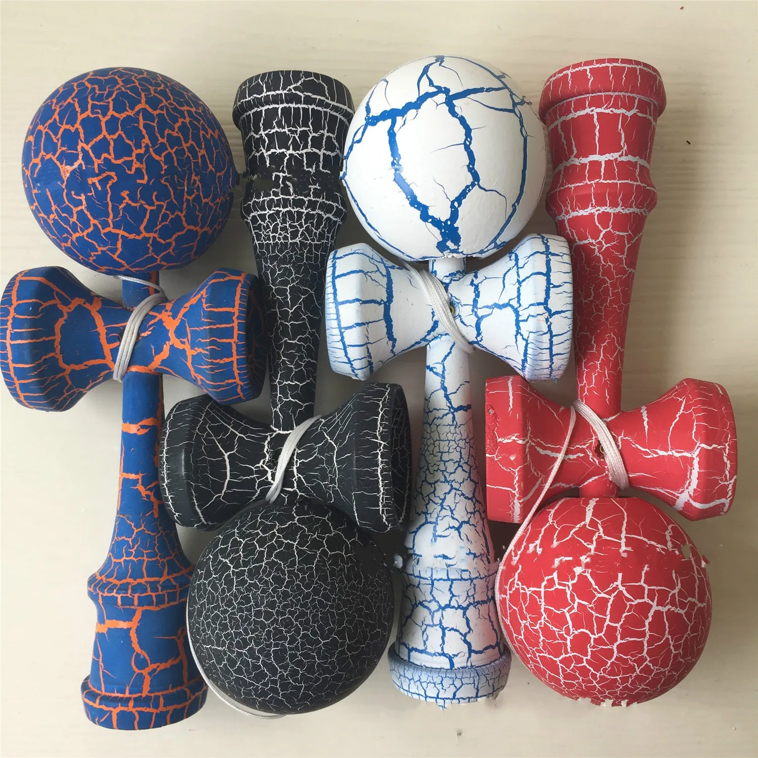 Новый Полный трещиная краска деревянный шар Kendama образования традиционный
