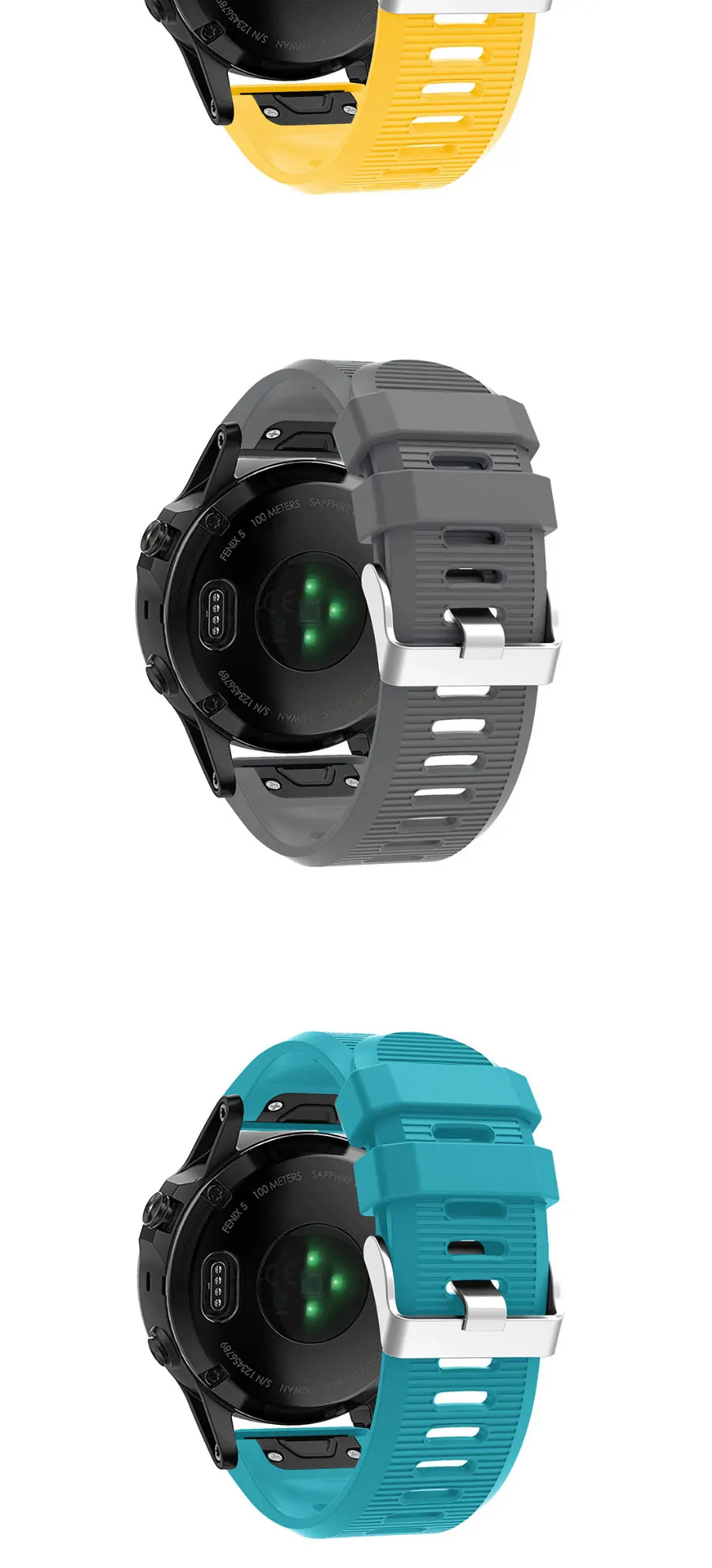 20 22 26 мм смарт-часы ремешок для Garmin Fenix 5X5 5S 3 3HR forerunner 935 часы Quick Release силиконовый браслет Easyfit