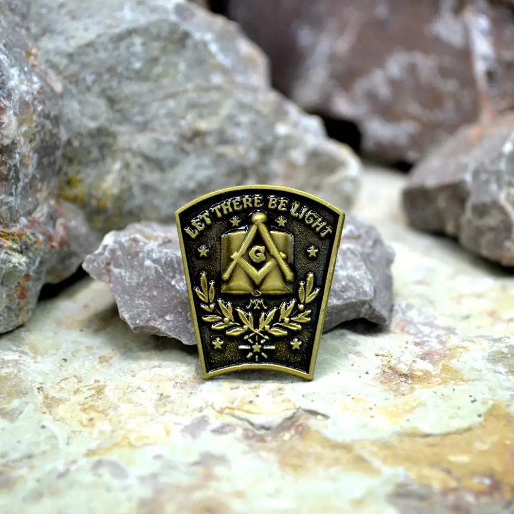 Масонская эмблема значок булавки на лацканы масон вольный каменщик античная