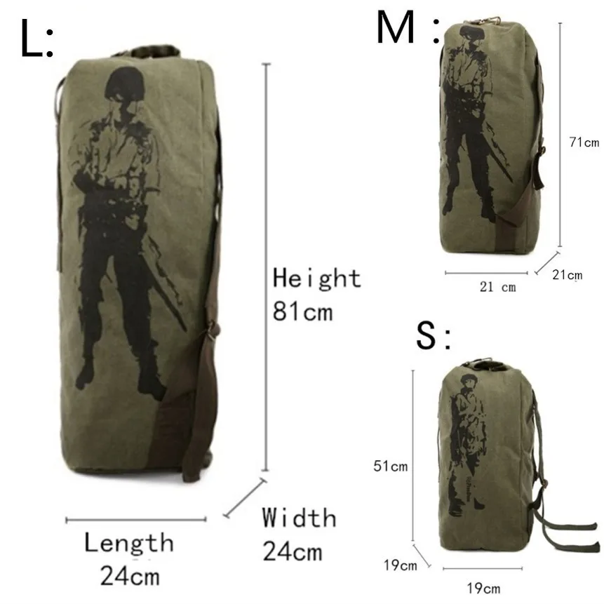 Походная Холщовая Сумка супер вместительный армейский военный тактический