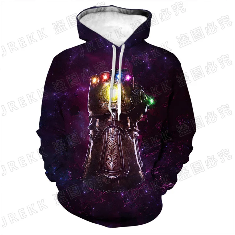 

The Avengers Thanos Hoodies Men Women Children 2021 New Fashion Marvel 3D Print Pullover Sweatshirts Casual Hoody Clothing
