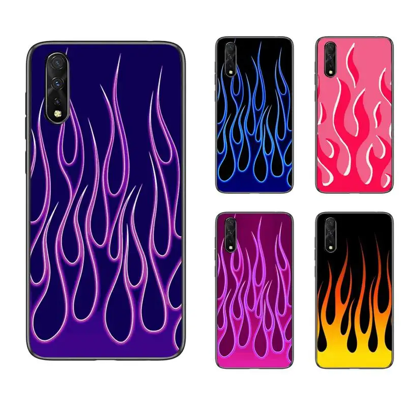 

Fashion Color Flame Pattern Phone Case For Samsung A10 A12 A02 A20E M30 A31 A32 A40 A50 S A52 A51 A70 A71 A80 Cover Fundas Coque