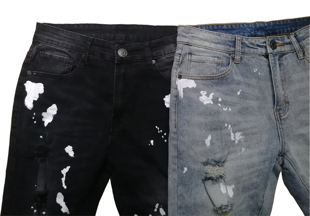 

2020 New Mens Ripped Jeans for Men Casual Skinny Slim Fit Denim Pants Biker Hip Hop Jeans Holel Denim Pants