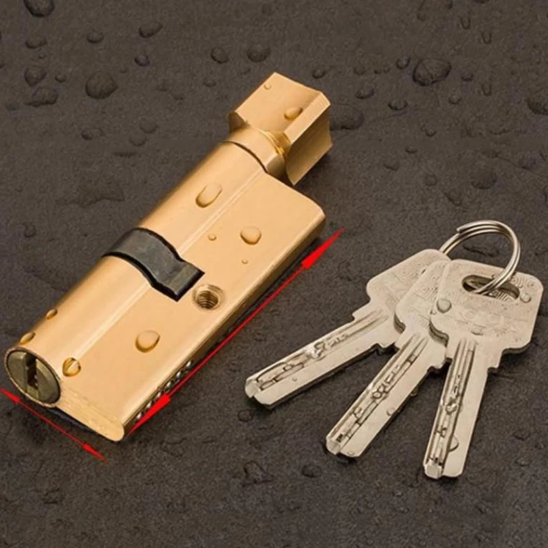 

Door Cylinder Biased Lock Cylinder AB Key Anti-Theft Entrance Brass Door Lock Lengthened Core Extended Keys