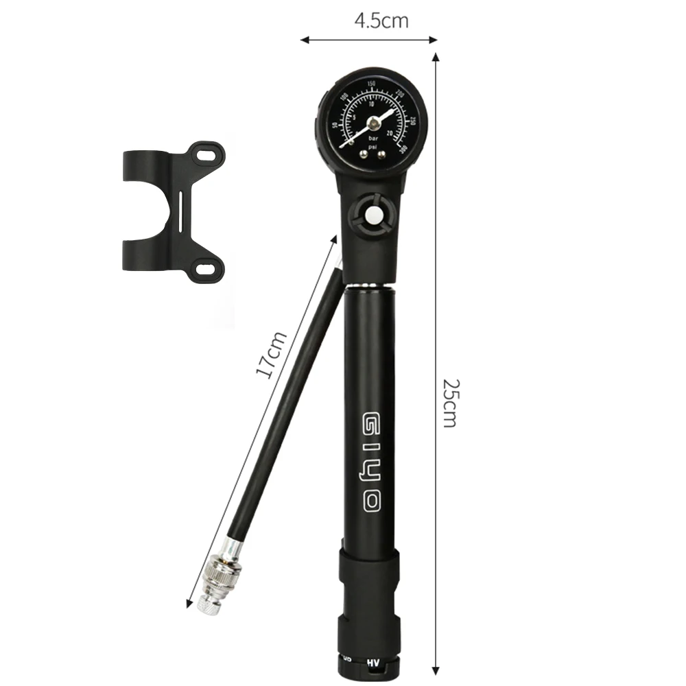 

GIYO Bicycle Pump MTB Shock Fork Pump Bike Motor Tyre Inflator Bicycle Mini Tire Pumping Gauge Cycling Inflator Bicycle Accessor