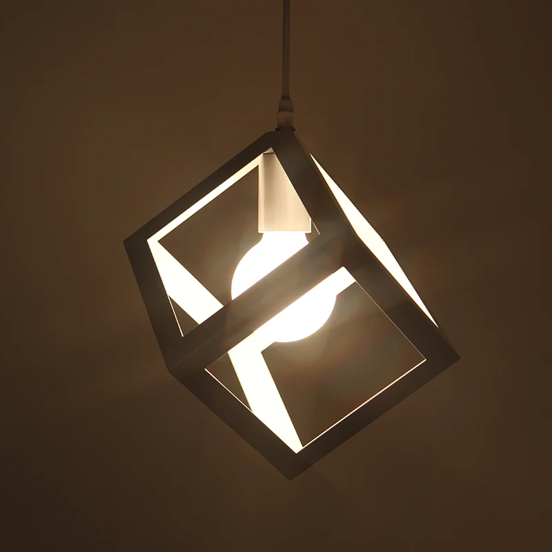 

Vintage Cube Pendant Lights Northern Europe Industrial Iron Lightings For Cafe & Bar Retro Edison Loft Pendant Lamps Vintage Cu
