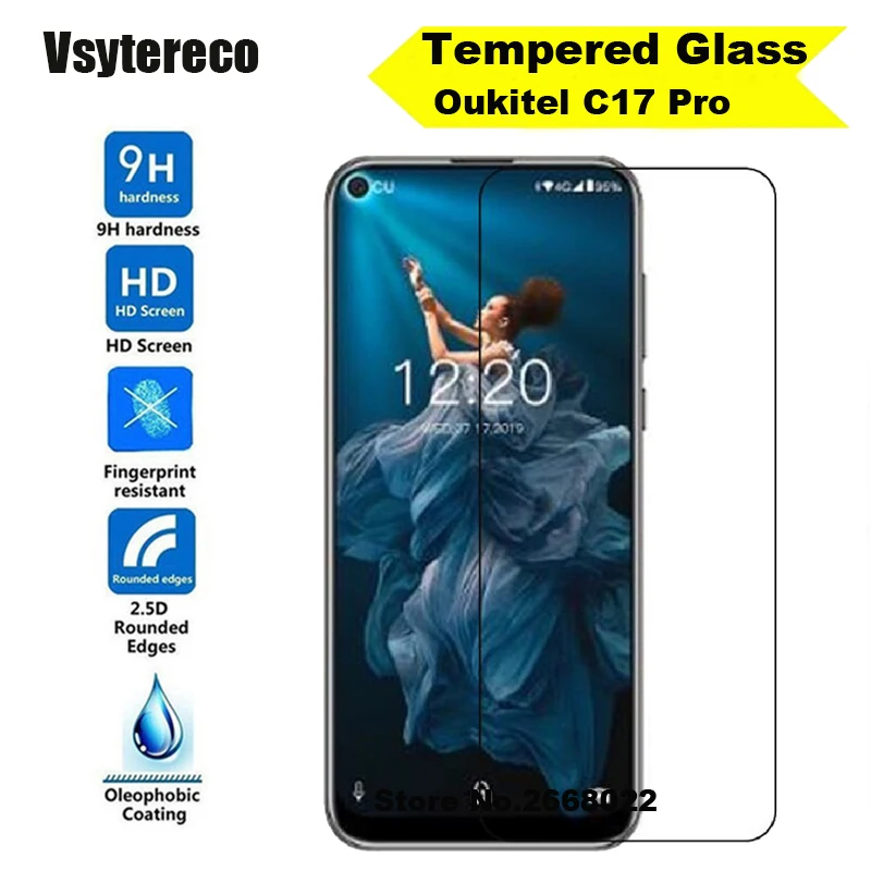 Защитное стекло Oukitel C17 Pro закаленное 9H Защитная пленка для ЖК экрана Pro|Защитные