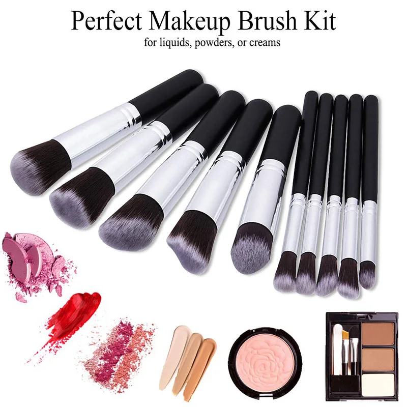 Хорошо Продаем 10 шт. набор кистей для макияжа Профессиональная Пудра основа тени