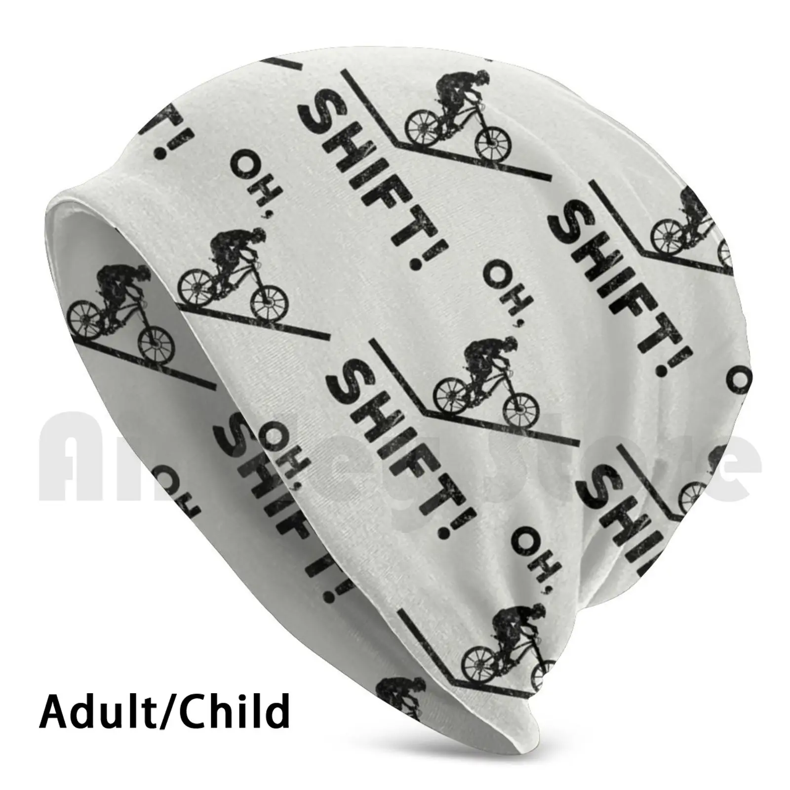 

Oh Shift! Funny Mountain Biking Design Beanies Knit Hat Hip Hop Mountain Bike Trail Running Bike Biking Rider