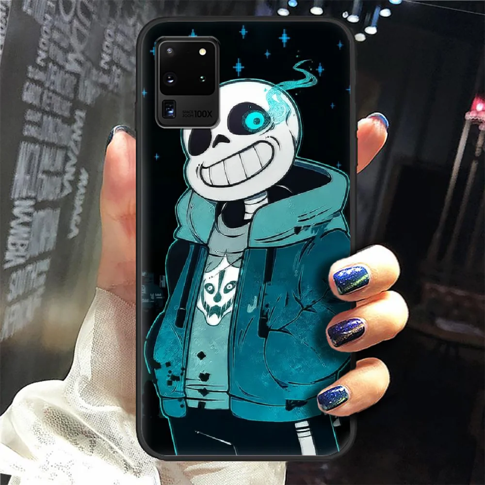 

Skull undertale sans Phone Case Cover Hull For Samsung Galaxy S 6 7 8 9 10 e 20 edge uitra Note 8 9 10 plus black waterproof 3D