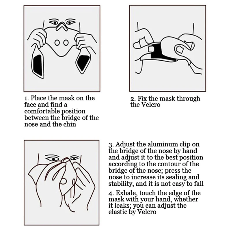 Защитная маска противотуманная дышащая PM2.5 Пылезащитная с фильтром из