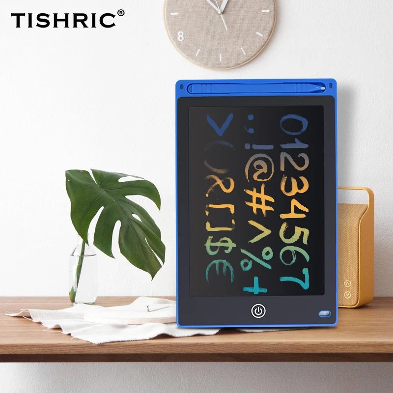 TISHRIC Цвет Экран ЖК-дисплей планшет для письма 8,5/10/12-дюймовый электронный со стирающимися чернилами цифровой Графика графический планшет для рисования облицовка площадка/коврик/настил/Накладка планшет/гладильная доска - Цвет: Color lock 10 Blue