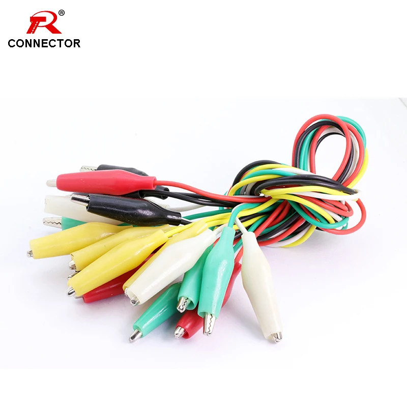 Зажимы типа крокодил 35 мм 10 шт. миниатюрные зажимы для перемычки длина кабеля 50 см