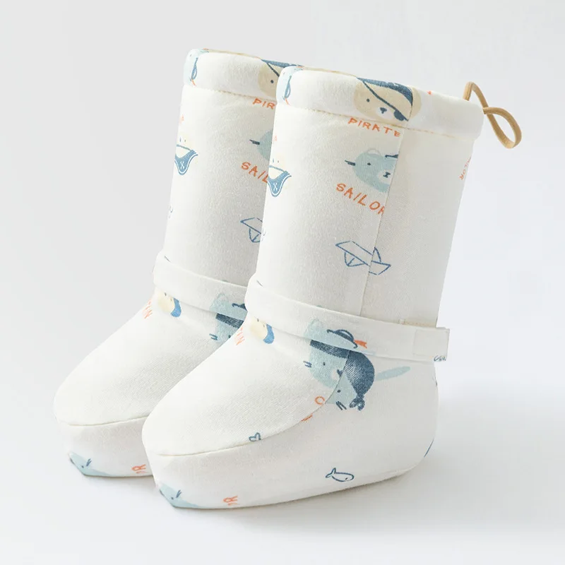 

Autumn and Winter Baby Cotton Shoes, Baby Plus Velvet Shoes, Thickened Warm Boots, High-top Soft Bottom, Anti-drop