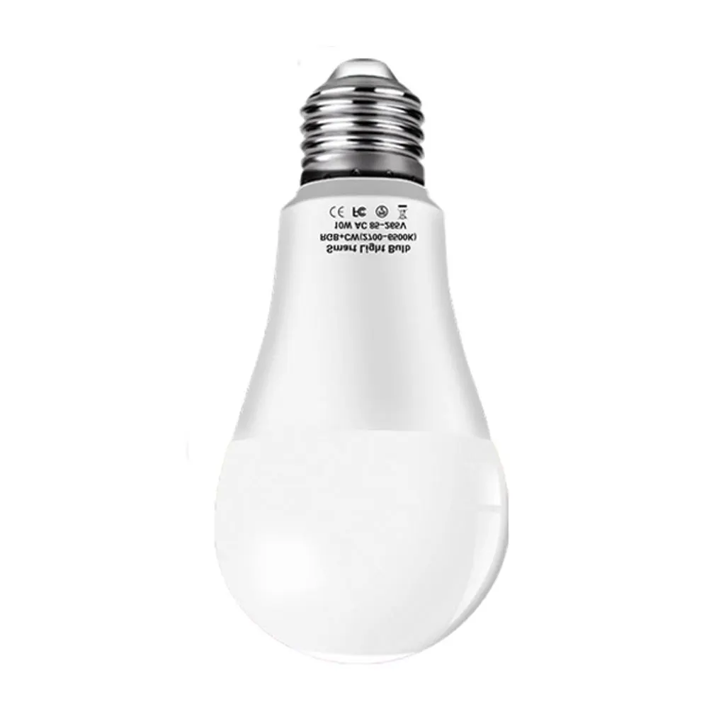 

Smart Light Bulb LED Colorful RGB Dimmable E27 Bulb 10W WiFi Voice Control Night Lights Remote Compatible Alexa Google Home