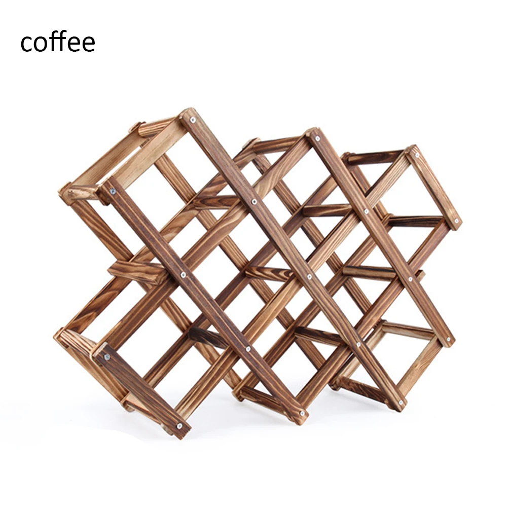 Складная полка для красного вина 10 бутылок деревянные держатели винных