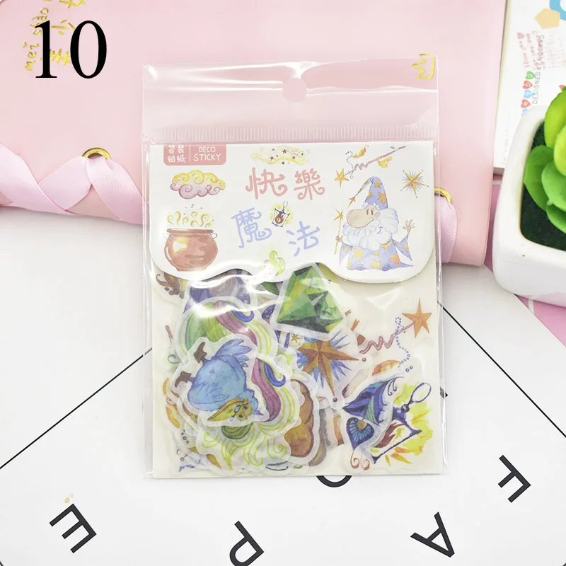 10 40 шт. милые наклейки с кошкой для пишущих принадлежностей s Kawaii Наклейки "растения" Пуля бумага для журнала наклейки для детей украшения Скрапбукинг дневник - Цвет: 10