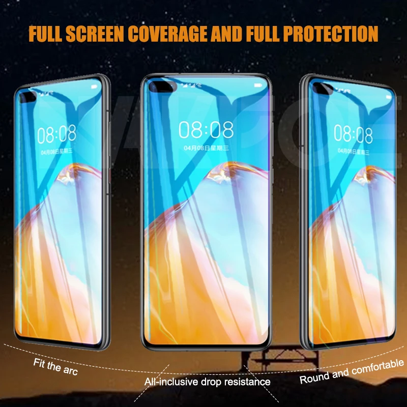 Защитное стекло 9D для Huawei P30 P40 Lite E экрана Nova 8 7 6 SE 7i 5 5i 5T 4 4E 3 3E пленка из
