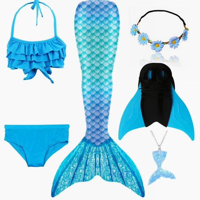 Новинка 2020 Радужный Розовый Купальник бикини с хвостом русалки и моноластом