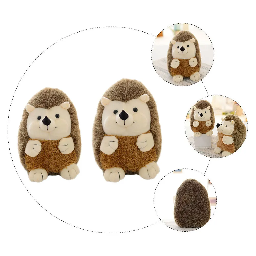 

2pcs Simulation Hedgehog Doll Vivid Stuffed Doll Sleeping Doll for Kid