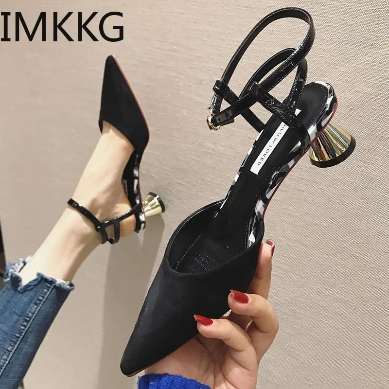 Женские туфли-лодочки Летние босоножки Новинка 2019 года женские туфли на высоком