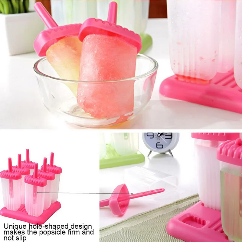 

Ice Cream Mold DIY Ice Cube Molds Lolly Mould Popsicle Maker Platsic Reusable Ice Cube Tray Summer Accessories Kitchen Tools