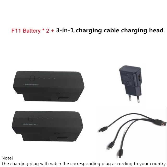 2battery 3in1charger 11,1 В 2500 мАч оригинальная литиевая батарея для SJRC F11 Дрон Квадрокоптер аксессуары батарея самолет рука и мотор запасные - Цвет: 2battery 3in1charger
