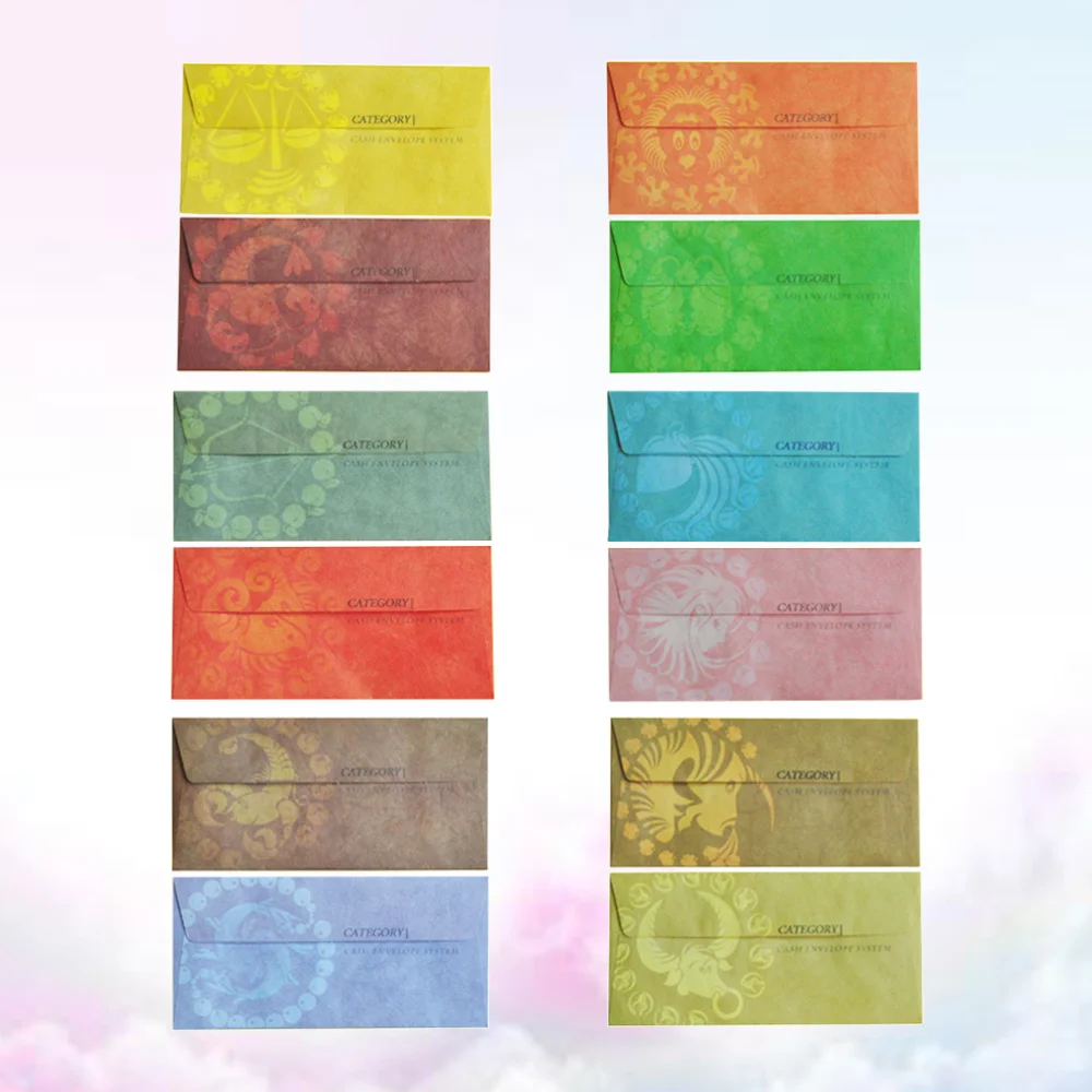 

Cash Budget Storage Envelope Practical 12 Colour Waterproof Budget Plan Envelope