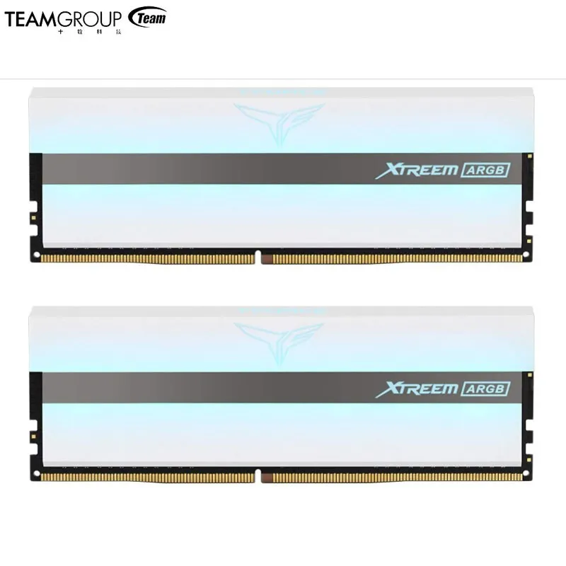 

TEAMGROUP T-Force Xtreem ARGB 3600MHz 32GB (2x16GB) 16GB（2x8GB） Dual Channel DDR4 DRAM Desktop Gaming Memory Ram (White)