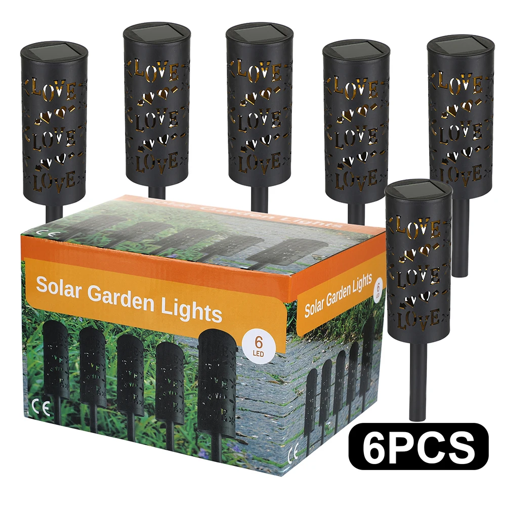

6 pcs/lot Solar Hollow Garden Light Waterproof LED Bulb Lawn Outdoor Night Lighting Solar Powered Landscape Lamp Decoration