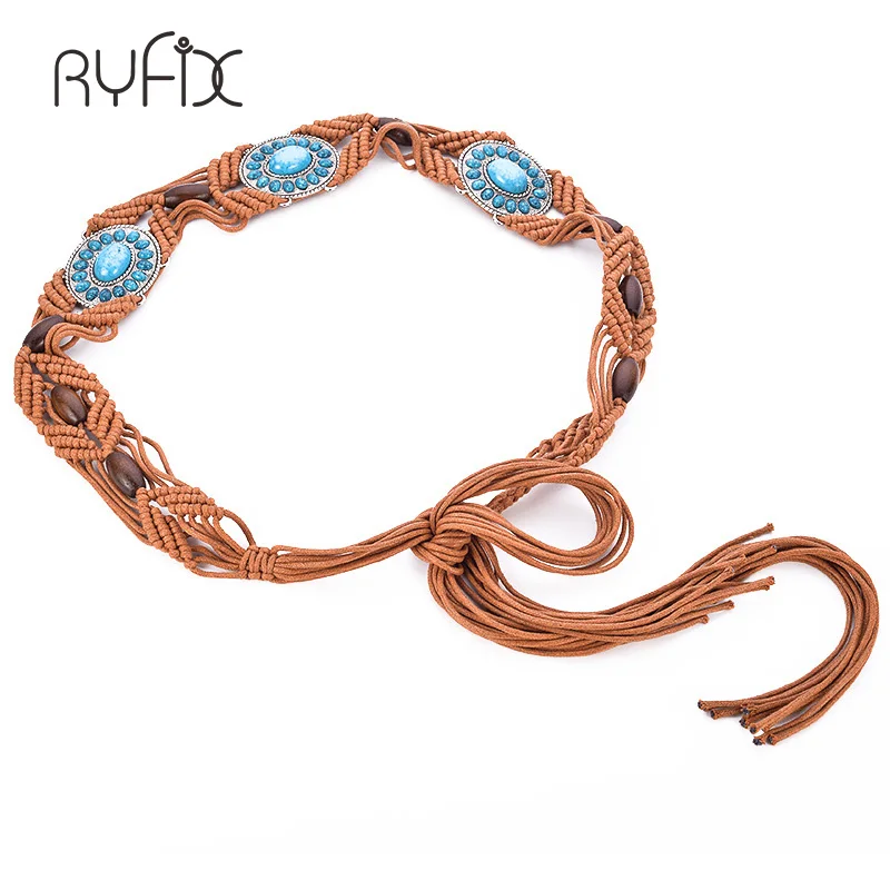 Винтажные плетеные дизайнерские ремни ручной работы в стиле бохо подарок для