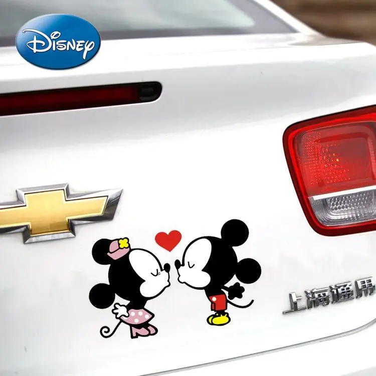 

Disney Mickey Mouse Creative Transparent Car Cartoon Car Sticker Waterproof Personality Sticker Sticker Cover Scratch Sticker