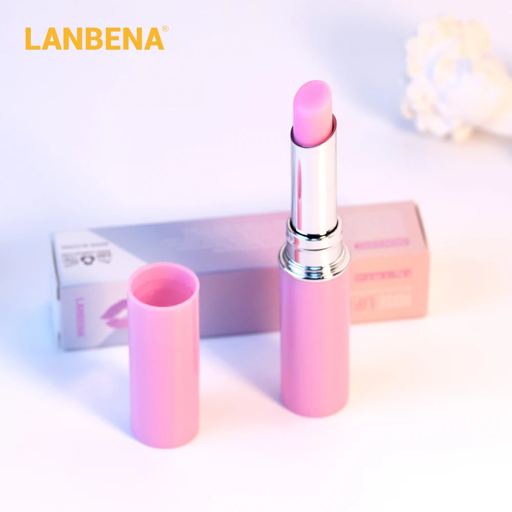 Розовый бальзам для губ маска натуральный экстракт тускнеющие линии питательный