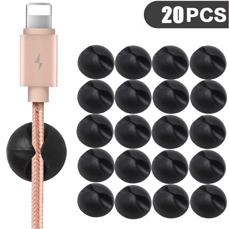 20pcs car dashboard phone cable manager charger line clasp fixed clamp desk tidy organizer holder auto interior accessories free global shipping