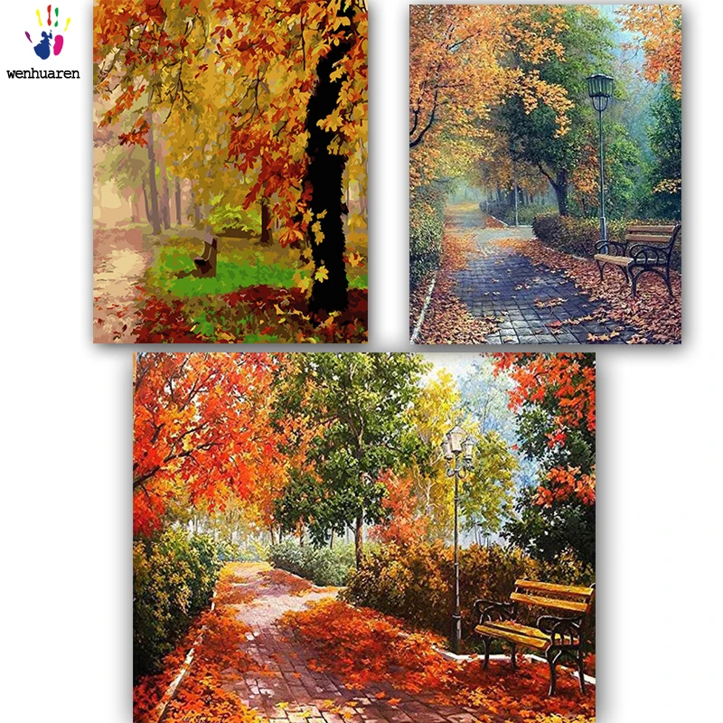 DIY картинки для раскраски по номерам с цветами Декорации treepicture drawingpicture рисование