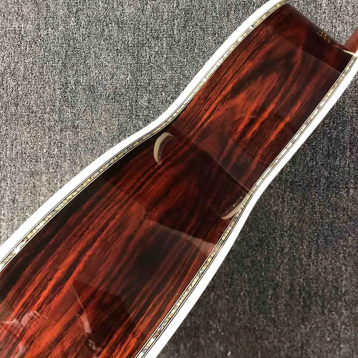 Custom All Solid 42" Adi Top Cocobolo Back Side Abalone Binding Ebony Fingerboard Acoustic Guitar Customized Logo is OK | Спорт и