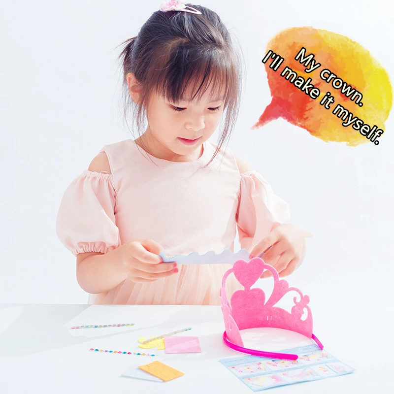 Фетровая коробка для игрушек ручной работы подарок Принцесса Корона на день