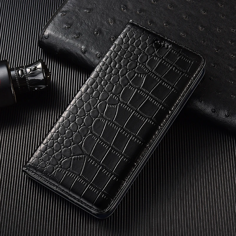 Luxury Crocodile Pattern Leather Mobile Phone Case For ZTE Axon 7 Mini Max C2016 C2017 2017 2018 Dag | Мобильные телефоны и