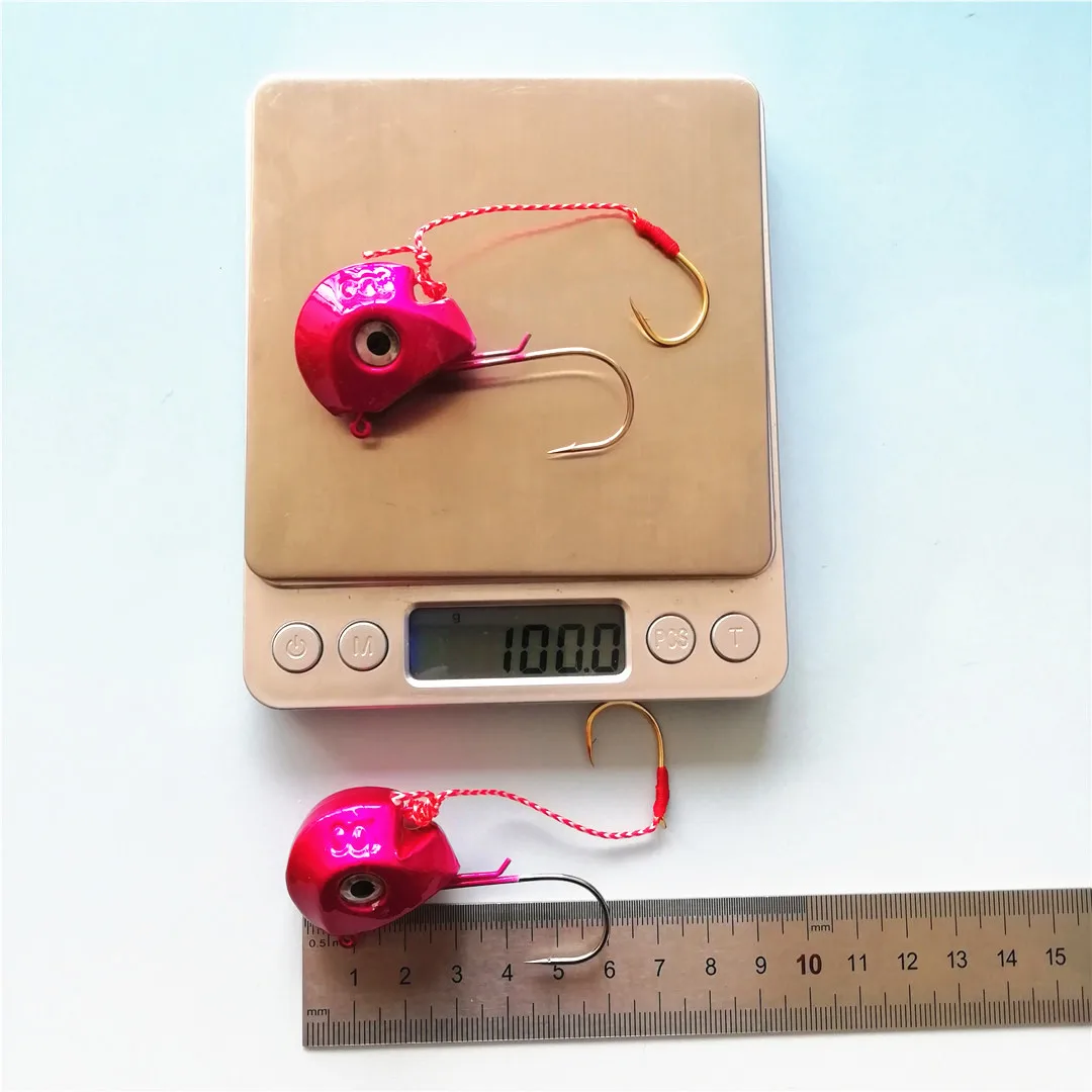 

3pcs 80g 100g Fish Head Hook Jig Head Hook Fish Lead Hook Jig Head Fishing Hook Lure Hook Fishing Tackle Hook