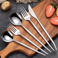 1 pc stainless steel cutlery durable western tableware coffee spoon steak knife table forks dinnerware home kitchen utensils