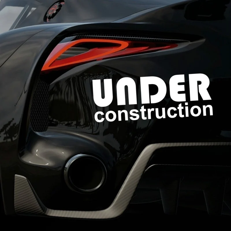 

UNDER CONSTRUCTION Sticker JDM Decal Stance Lowered Fatlace Illest