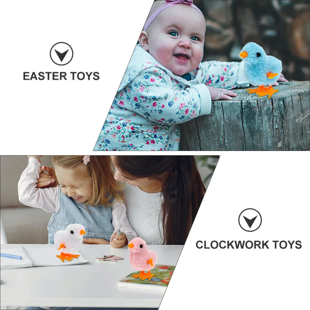

4pcs Easter Wind-up Toys Cartoon Walking Props Clockwork Toys (Random Color)