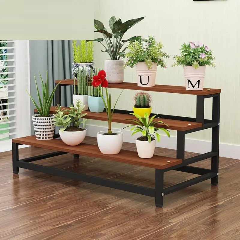 

For Rak Bunga Huerto Urbano Madera Saksi Standi Suporte Flores Table Plantenrekken Balcony Shelf Outdoor Flower Rack Plant Stand