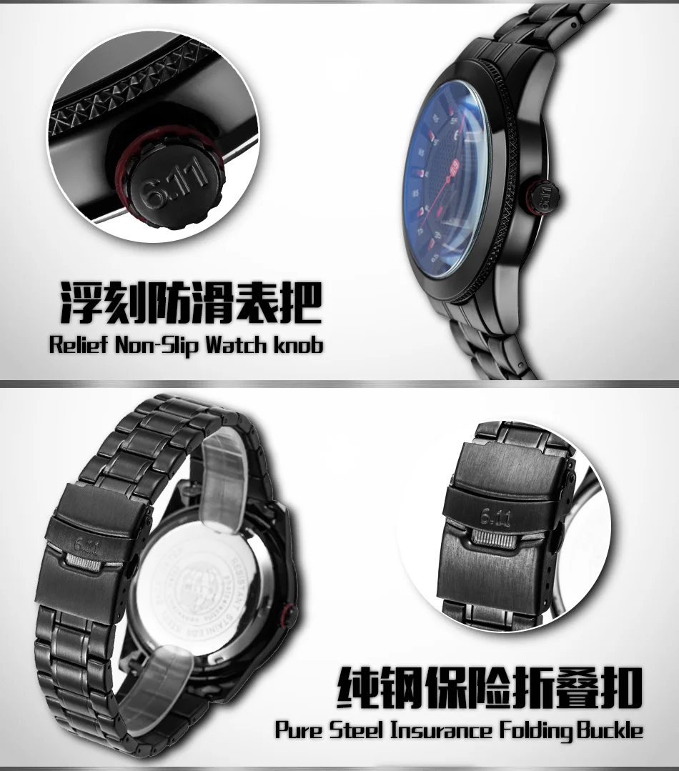 611 солнечные часы лучший бренд часы Мужские reloj macsulino light kinetic energy кварцевые часы со стальным ремешком водонепроницаемые часы с календарем Мужские